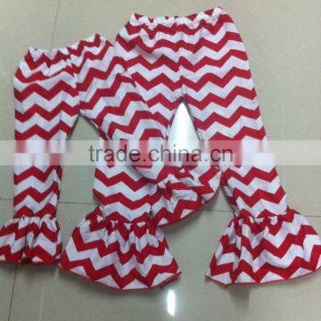 Wholesale Children's Boutique Clothing Red Chevron Long Sleeve Girls Christmas Outfits photo-4