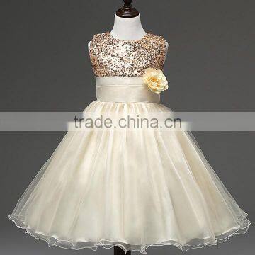 2017 Girl Dress Sequins Pageant Party Baby Kids Clothing Flower Baby Girl Christening Gowns For Princess Toddler Girls Clothes