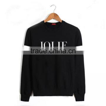 Custom Wholesale New Fashion Men Black Hoody Without Hood photo-2
