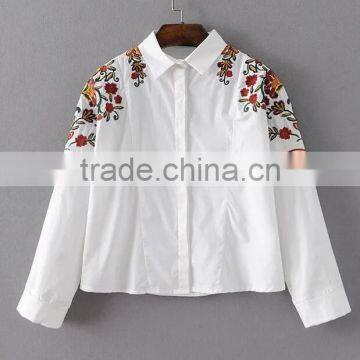 Runwaylover EY2383B Women New Fashion 2017 Loose Embroidery Blouse photo-4