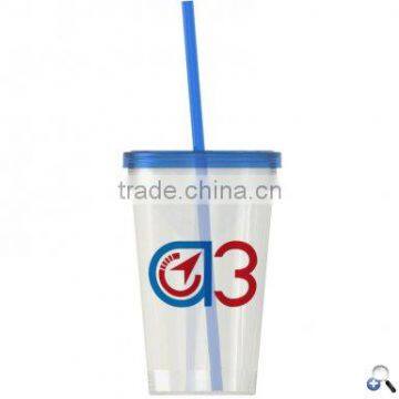 USA Made 20 oz Single Wall Tumbler With Straw And Lid - Comes With Your Logo photo-2