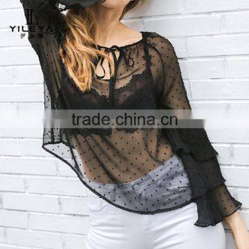 Casual Mature Women Blouse,cheap Blouse for Women,custom Blouse & Top photo-4