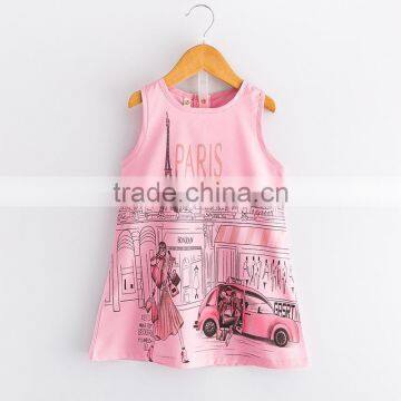 Wholesale Summer Cotton Printing Children Clothing 2016 Girl Dress photo-2