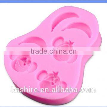 High Quantity Eco-friendly safty banana shape silicone chocolate mould,soap mold,diy cake mould