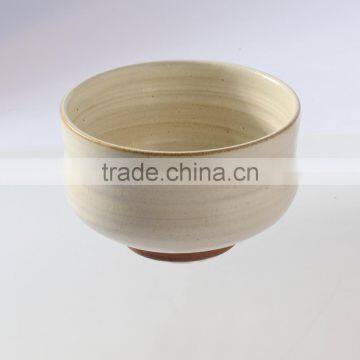 White Glazed Chawan Tea Bowl For Japanese Tea Ceremony