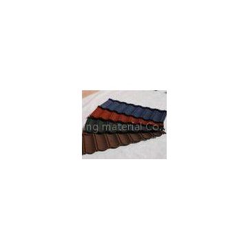 light weight Blue Color Coated Roofing Sheets With Flat / Roman Tile , 0.3mm-0.5mm