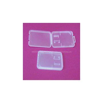 Promotional clear pp dual sd card case