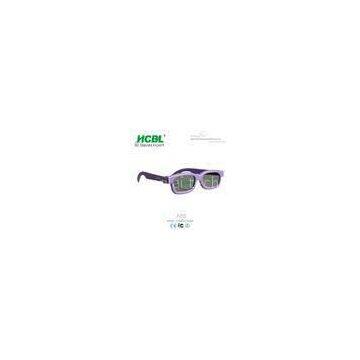 Recyclable Purple Frame KID 3D Glasses / Theatre Cinema Eyewear
