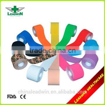 OEM Customer Logo Printed Sports Safety 5cm x 5m Muscle Physiotherapy Orthopedics Support Kinesiology Tape