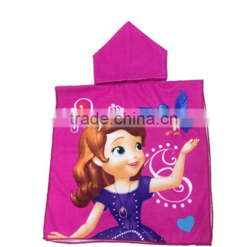 Sublimation print micofibre hooded towels for children and toddlers kids