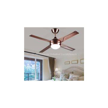 48inch Red Antique brass ceiling fan with light.