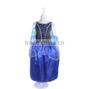 Hot sales cosplay princess dress frozen dress anna elsa frozen princess ann costume