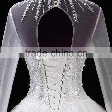 2017 Sweetheart Mermaid Lace Mermaid Color Wedding Dress Bridal for Bride High Neck Bridal Dress F11401 photo-4
