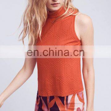 Pullover Sleeveless Top Vest Mockneck Knit Tank Custom Knit Sweater Women photo-3