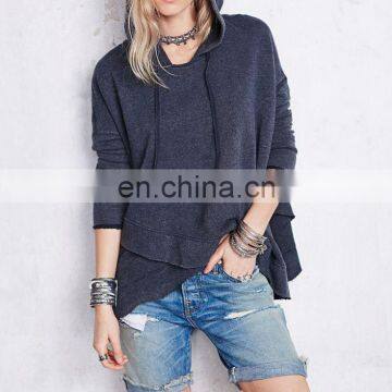 CHEFON Surplice hem and raw trim oversized fit hoodie,womens and mens oversized hoodie oem