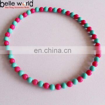 Cute Colorful Plastic Bead Necklace for Girl