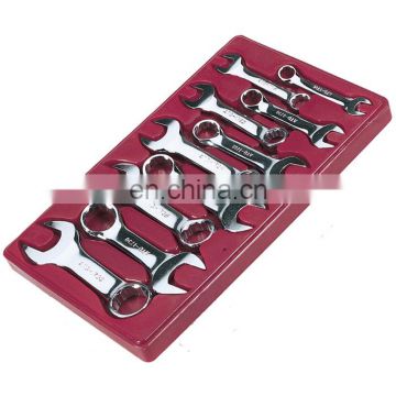 S.A.R 10 Pc. 12 Point Metric Full Polish Stubby Combination Wrench Set