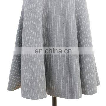 High Quality Elegant Office Knee Length Formal Stripe Trumpet Skirt photo-5