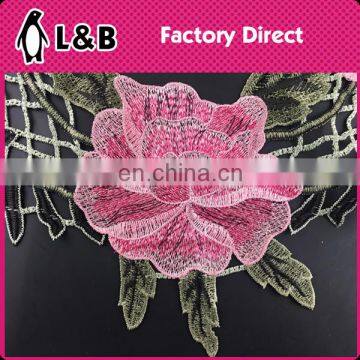 B-014 Bridal Front Piece Collars Sewing on Neckline Lace Applique for Garment Lace Applique Embroidery Designs photo-2