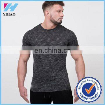 Trade Assurance 2015 Yihao Mens Custom Gym fitnessMen's Bodybuilding Clothing,Scoop Neck Sport T-Shirt,Gym Fitness T Shirt