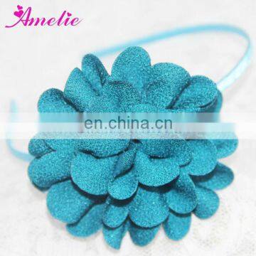 AH827 Wholesale Blue Color Satin Fashion Ladies Headbands