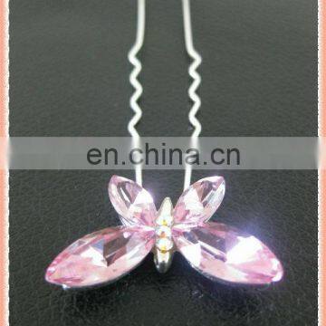 Wholesale pink butterfly hair pin