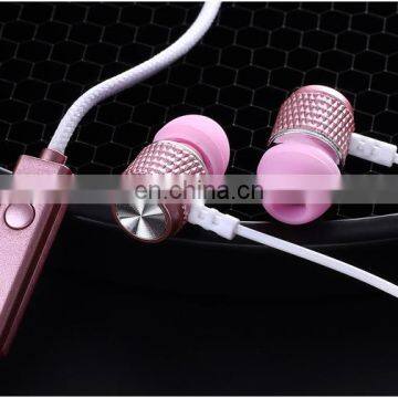 2017 Gray Super Bass Metal Braided Earphone Headset Earpiece With Mic photo-6
