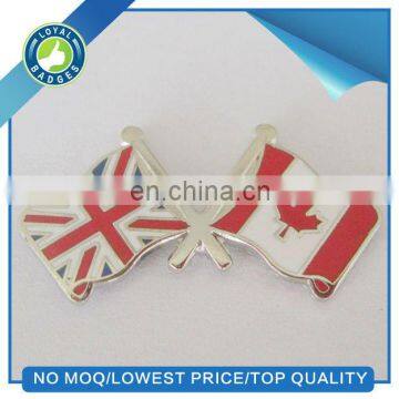 UK and Canada custom country friendship flag badge