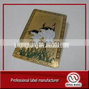 Customized Cheap High Definition Printed Standard Size High Technics Embossed Aluminum Gold Stamped Custom Business Card