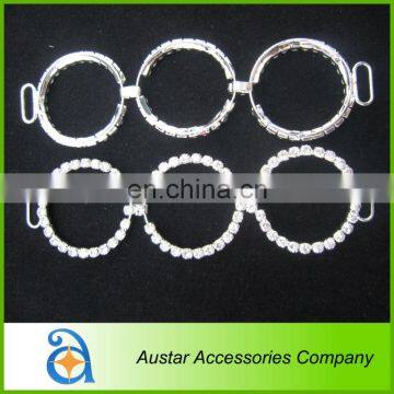 New Three Circle Bikini Crystal Rhinestone Connector