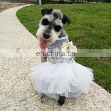 Custom Yarn Tutu Skirt Princess Dresses Sequins Pet Dog Dress Dog Apparel photo-4