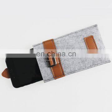 Colorful Felt Logo Customized Felt Mobile Phone Bag photo-3