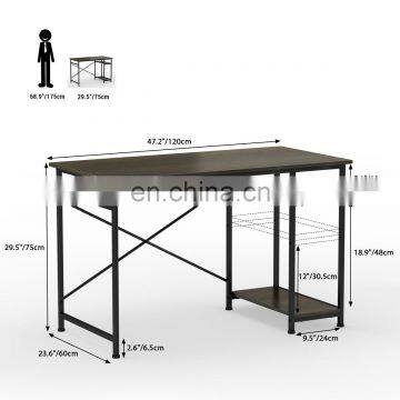 Factory Cheap Price Home Office Writing Desk Computer Desk Table With Shelf photo-4