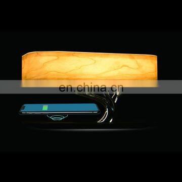 Home Wooden Smart Led Table Desk Lamp With Wifi Speaker, Wireless Charger photo-3