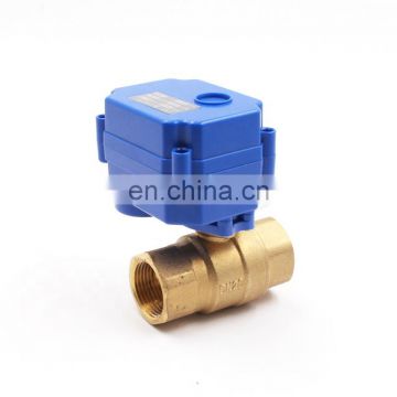 Mini Electric Actuator Mounted 2 Way DN15 DN20 DN25 DN32 Ball Valve for Smart Solutions