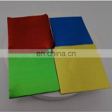 8cm x 8cm Wholesales Colorful Chocolate Used Red Gold Aluminum Foil Paper
