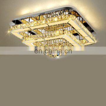 luxury rectangular crystal ceiling lamps living room bedroom restaurant ceiling lamps