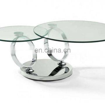 Rectangle Tempered Glass With Beveled Edge Tempered Glass Top Coffee Table