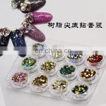 Sharp Diamond Nail Decoration Nail Rhinestone Jewelry Accessories Set