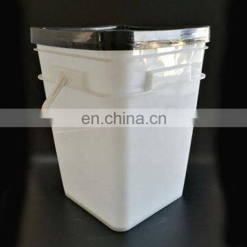 Transparent Plastic Square Bucket Food Grade With Handle and Lid photo-2
