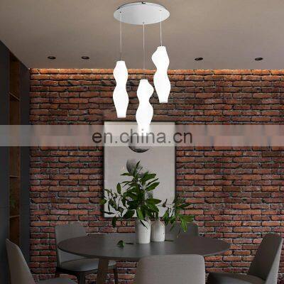 Plastic Shade Designer Modern Indoor Pendant Lighting Hanging Lamp For Home photo-4