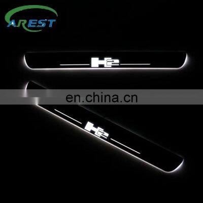 Car Styling LED Door Sill Protector For HUMMER H2 Crew Cab Pickup 2004 - 2009 Acrylic Door Sills Scuff Plate Car Accessories