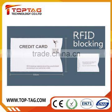 RFID Blocking card Sleeve - IC card / bank card protector