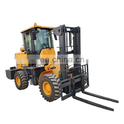 Accept customized 3.5 ton diesel forklift mini rough terrain forklift