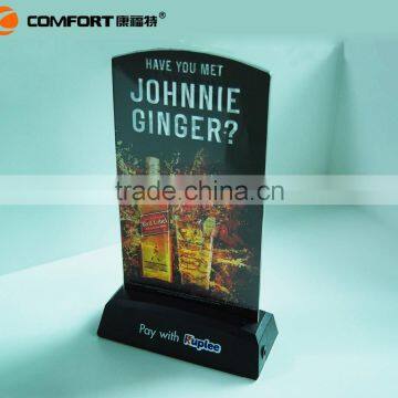 Led Illumunated Tent Table Flashing Menu Holder photo-2