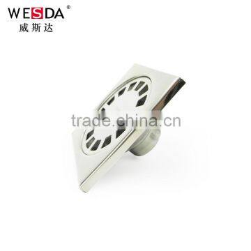 WESDA 3.5inch High Quality Double Sealing Brass Floor Drain,rectangular Floor Drain,floor Drains Stainless Steel photo-4