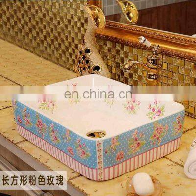 Various beautiful porcelain decoration ceramic bathroom washbasin toilet