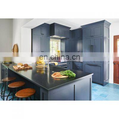 For Prefab House Shaker Style Solid Wood MDF Kitchen Cabinet With Island photo-4