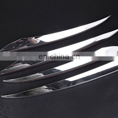 4pcs ABS Chrome Front Fog Lamp Cover Trim For Mercedes Benz E Class W213 E200 E300 2016 2017 E43 AMG Refit Car Styling Accessory