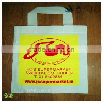 natural supermarket reusable tote shopping bag with printed design